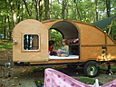 Gracie's First Tearjerker event, playing in the camper with Louella's Granddaughter